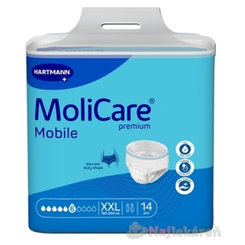 MoliCare Premium Mobile 6 kvapiek XXL plienkové nohavičky naťahovacie modré obvod 150-203cm savosť 2277ml 14ks