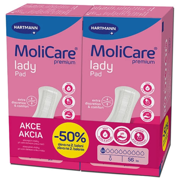 MoliCare Premium lady pad 0,5 kvapky DUOPACK inkontinenčné vložky 2x28ks