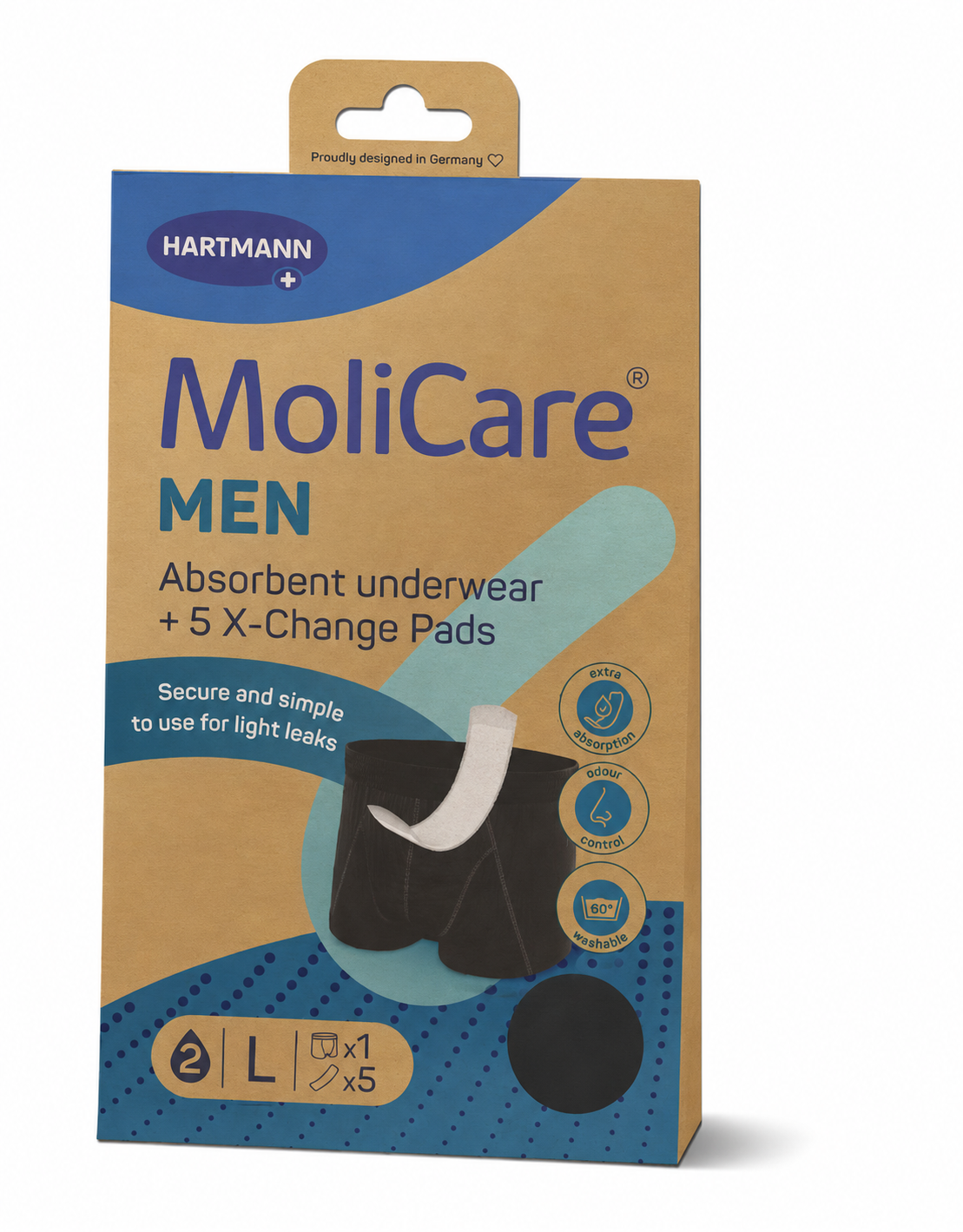 MoliCare MEN L absorpčná spodná bielizeň 1 ks + X-Change vložka 5 ks kúpite na Najlekaren.eu