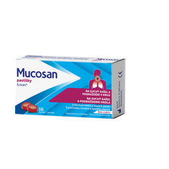 Mucosan bez cukru čerešňa a lesné ovocie 16 pastiliek