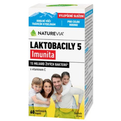 NATUREVIA LAKTOBACILY "5" Imunita s vitamínom C 60ks