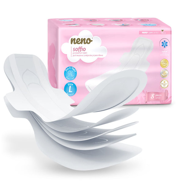 NENO Vložky popôrodné s krídelkami Soffio 8 ks