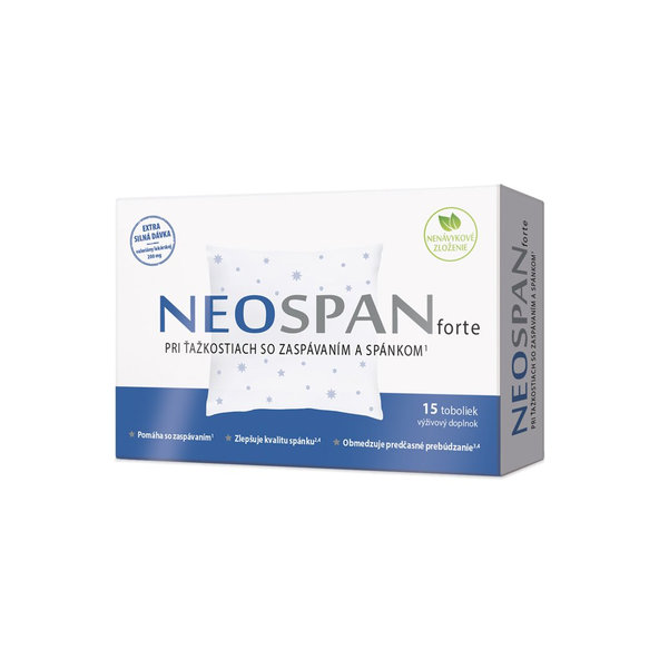 NEOSPAN melatonín pre dobrý spánok 15cps