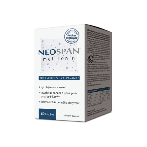 NEOSPAN melatonín pre dobrý spánok 60cps