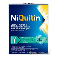 NIQUITIN CLEAR PATCH nikotínové náplaste 21mg/7ks
