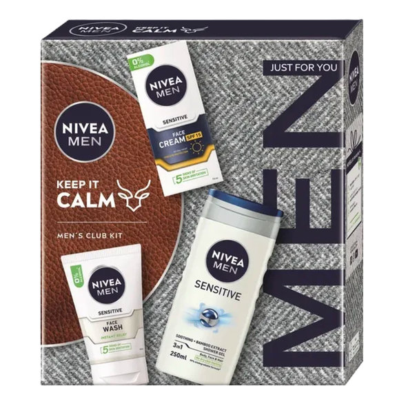 NIVEA Box Men Face Sensitive darčeková sada