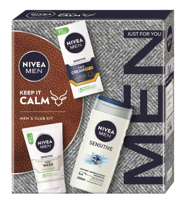 NIVEA Box Men Face Sensitive darčeková sada