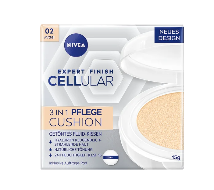 NIVEA Cellular Cushion tónovací krém odtieň 02 SPF 15 15 ml