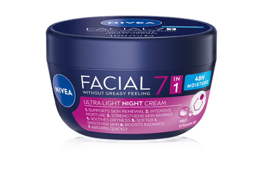 NIVEA Facial 7v1 hydratačný nočný krém 100 ml