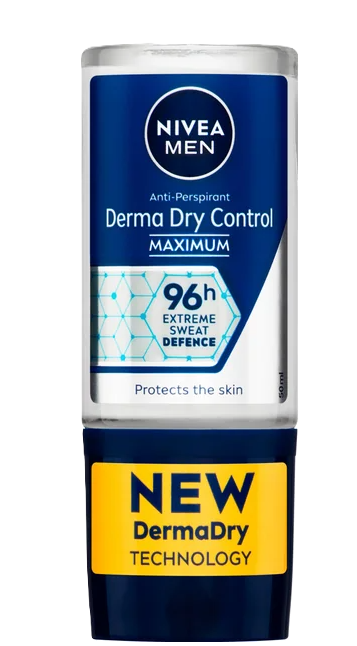 NIVEA Men Derma Dry Control maximum roll-on antiperspirant 50 ml