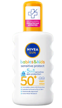 NIVEA Sun sprej na opaľovanie Sensitive 5v1 OF 50+ 200ml