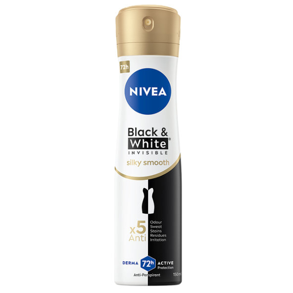 NIVEA antiperspirant Black & White Invisible Silky Smooth 150 ml