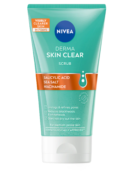 E-shop NIVEA Čistiaci pleťový peeling DERMA SKIN CLEAR 150 ml