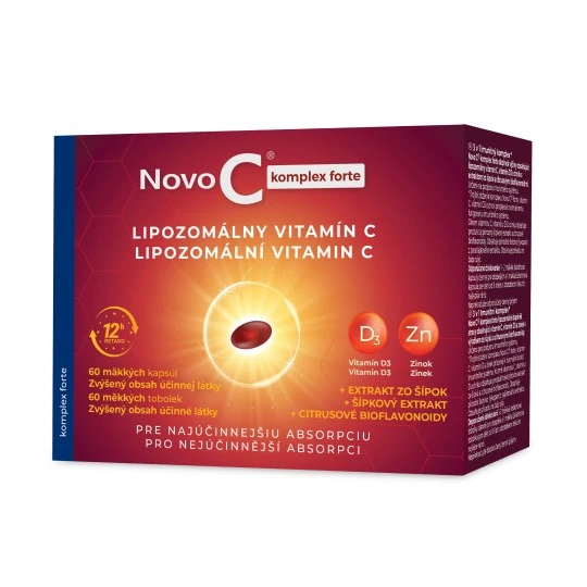 NOVO C KOMPLEX FORTE lipozomálny vitamín C + D3 + zinok 60 kapsúl