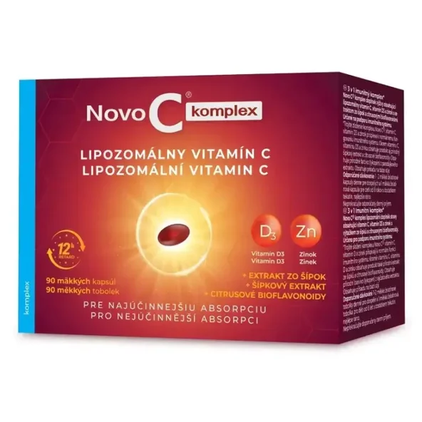 NOVO C komplex Lipozomálny vitamín C + vitamín D3 + zinok 90 kapsúl