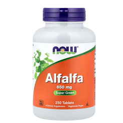 NOW FOODS Alfalfa 650mg 250 tabliet
