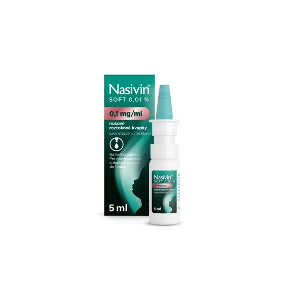 Nasivin Soft pre dojčatá 0,01 % proti nachladnutiu 5 ml