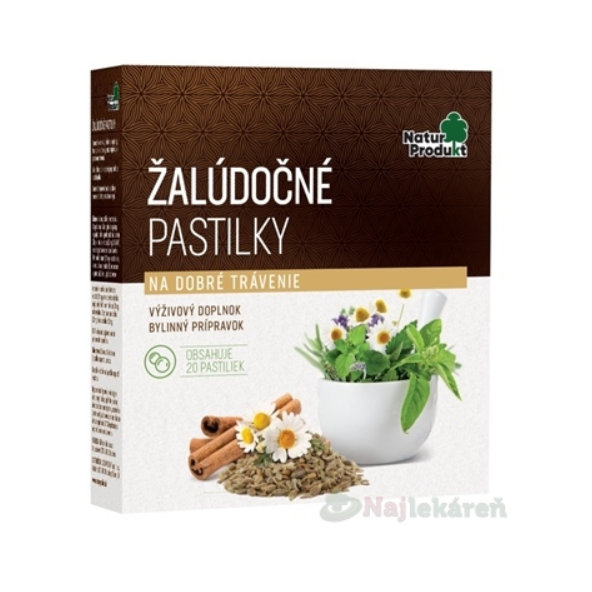 NaturProdukt ŽALÚDOČNÉ PASTILKY 20ks