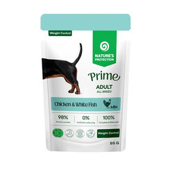 Natures Protection Prime dog adult weight control chicken&white fish kapsička pre psy 85 g