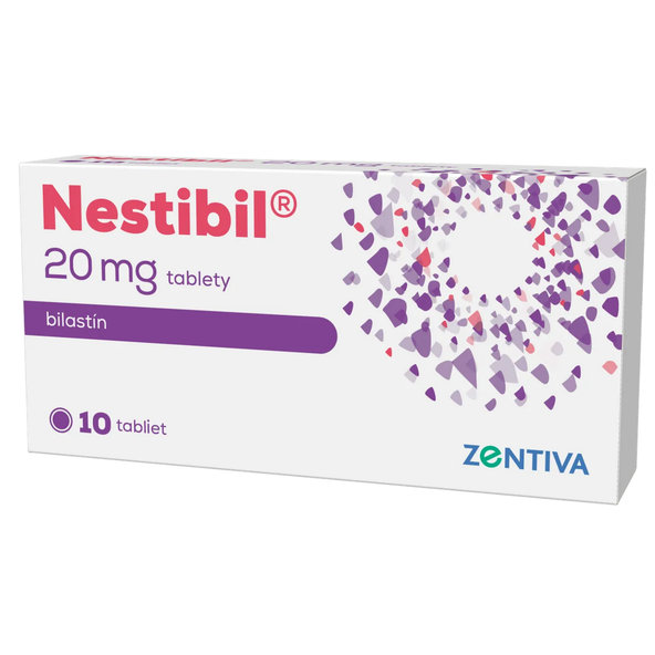Nestibil na zmiernenie príznakov alergie 20mg/10tbl