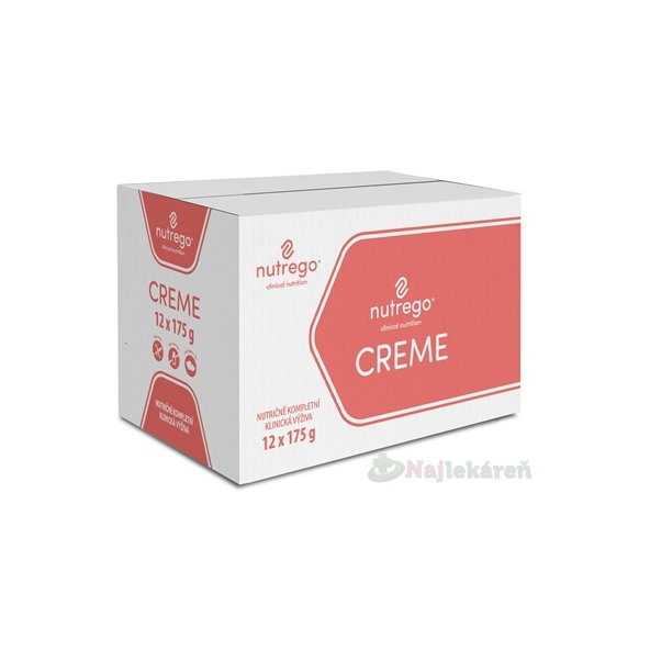 Nutrego CREME s príchuťou cappuccino nutrične kompletná výživa 12x175g (2100g)