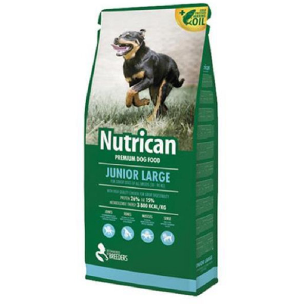 NutriCan Junior Large granule pre psy 15+2kg