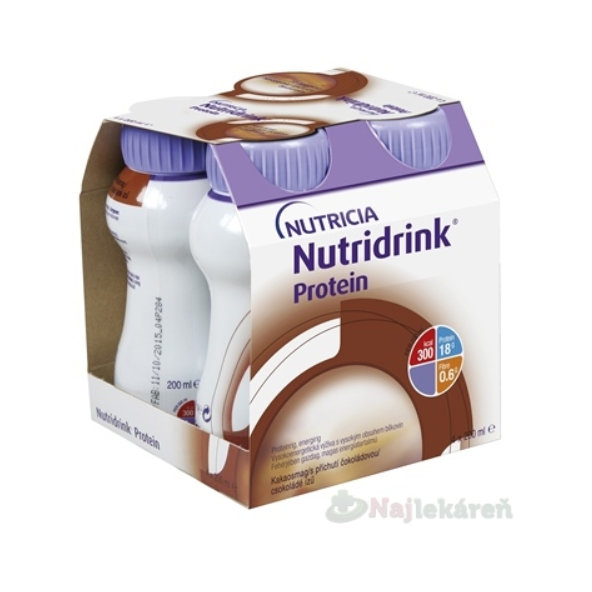 Nutridrink Protein s čokoládovou príchuťou 4x200ml