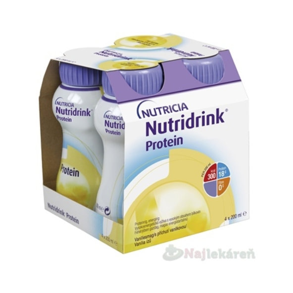 Nutridrink Protein s vanilkovou príchuťou 4x200ml