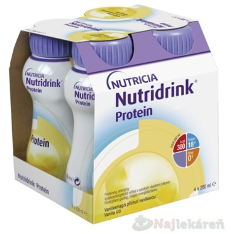 Nutridrink Protein s vanilkovou príchuťou 4x200ml kúpite na Najlekaren.eu