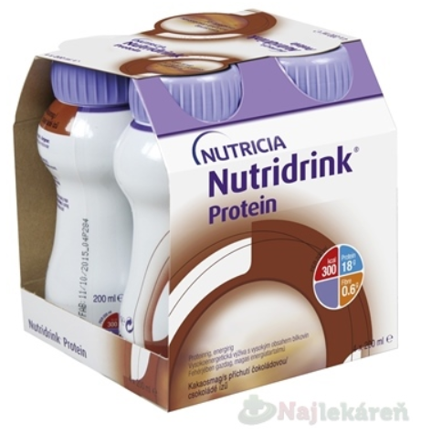 Nutridrink Protein s čokoládovou príchuťou 4x200ml kúpite na Najlekaren.eu