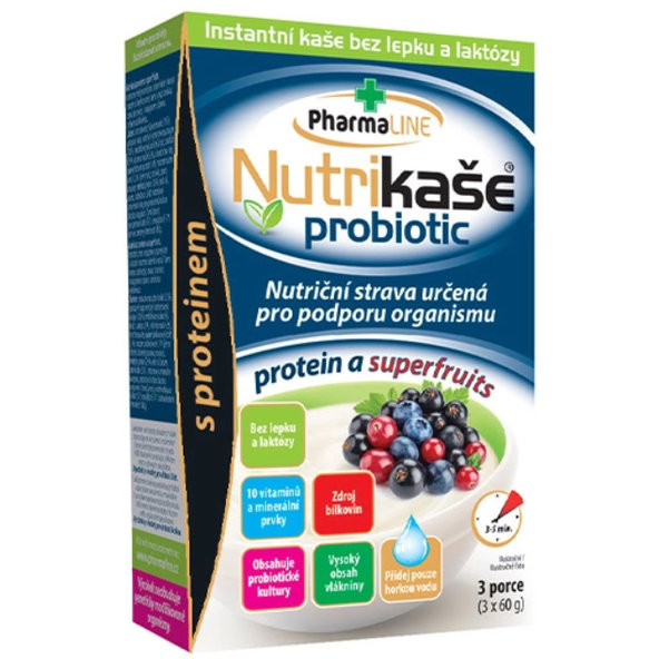 Nutrikaša probiotic proteín a superfruits 3x60g