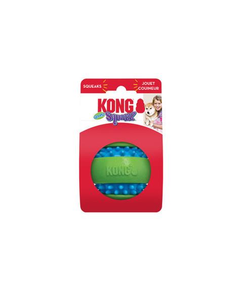 E-shop Kong Dog Squeezz Goomz Lopta, TPE, zeleno modrá hračka pre psy M
