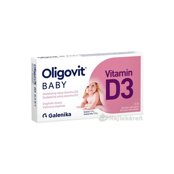 OLIGOVIT BABY vitamín D3 výživocý doplnok 30cps