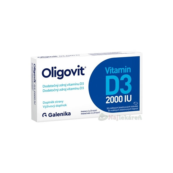 OLIGOVIT VITAMIN D3 2000IU výživový doplnok 30cps