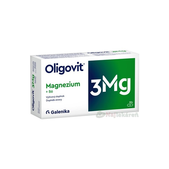 Oligovit 3 Mg (Magnézium + B6) výživový doplnok 30cps