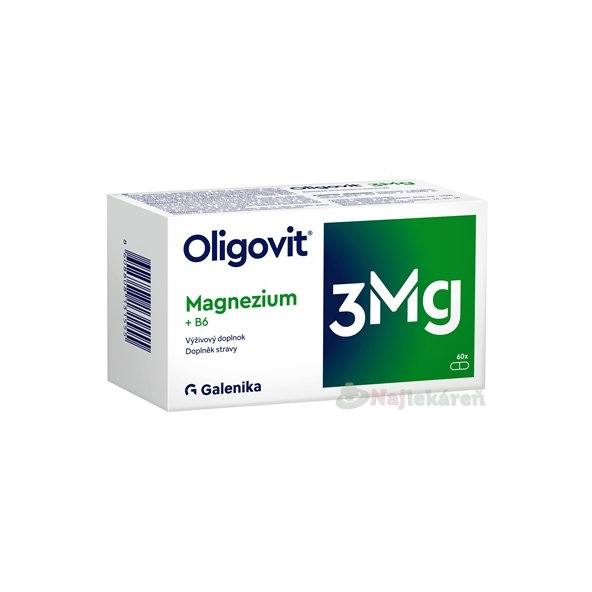Oligovit 3 Mg (Magnézium + B6) výživový doplnok 60cps