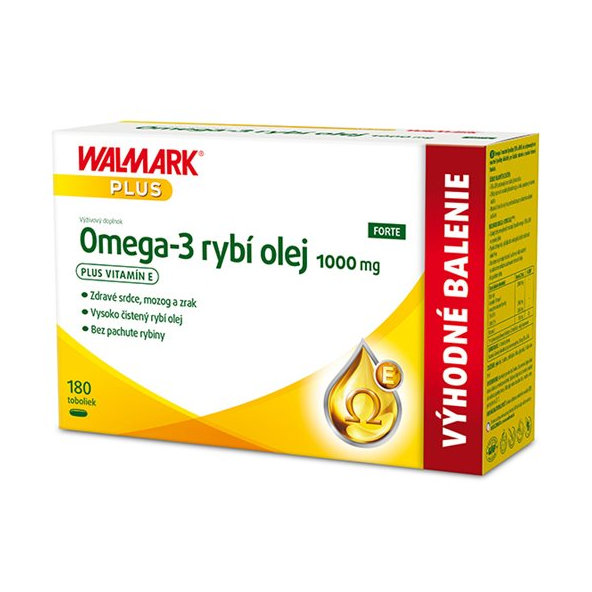 WALMARK Omega 3 rybí olej FORTE srdce, mozog a zrak 180cps