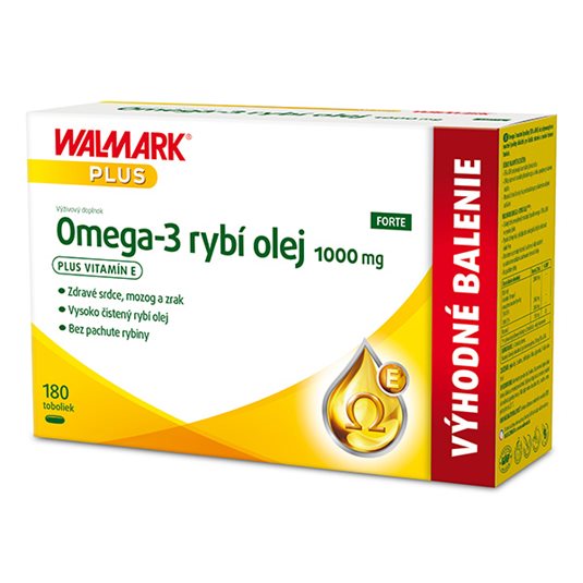 WALMARK Omega 3 rybí olej FORTE srdce, mozog a zrak 180cps