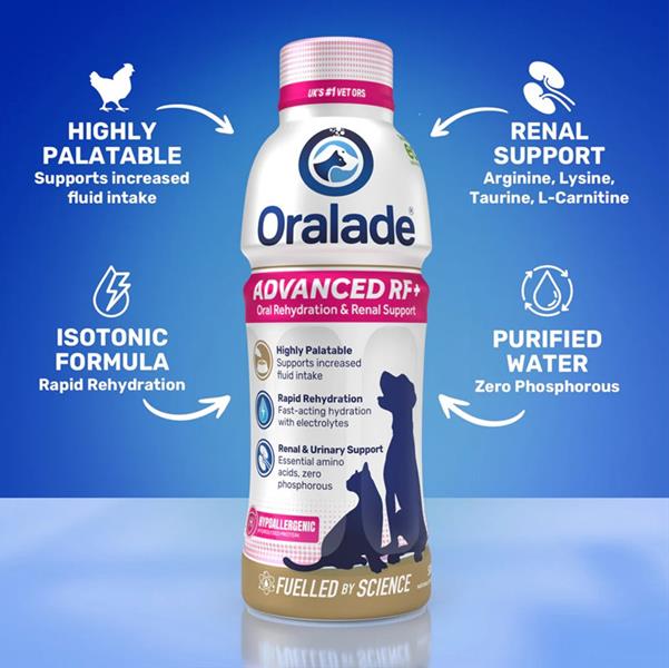 Oralade Advanced RF+ rehydratačný roztok pre psy a mačky 500 ml