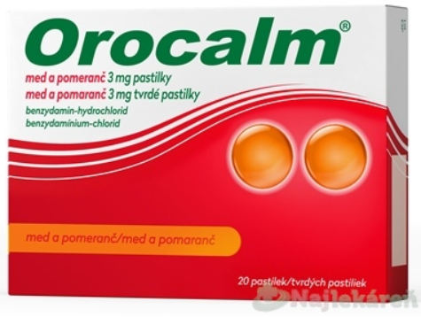 Orocalm med a pomaranč 3mg tvrdé pastilky 20ks