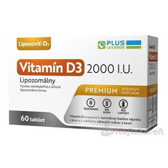 PLUS LEKÁREŇ Lipozomálny vitamín D3 2000I.U. 60tbl