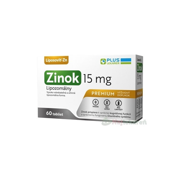 PLUS LEKÁREŇ Lipozomálny zinok 60x15mg
