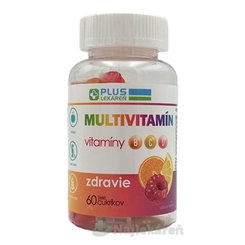 PLUS LEKÁREŇ Multivitamín želé cukríky, ovocná príchuť 60ks
