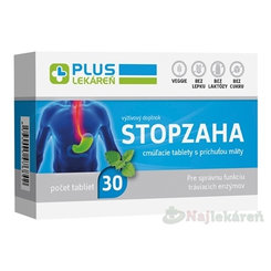 PLUS LEKÁREŇ STOPZAHA cmúľacie tablety s príchuťou mäty 30tbl