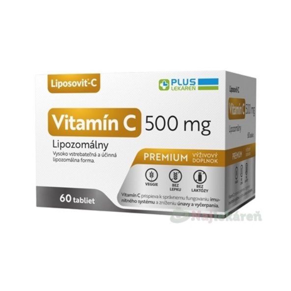 PLUS LEKÁREŇ Vitamín C 500 mg Lipozomálny 60ks