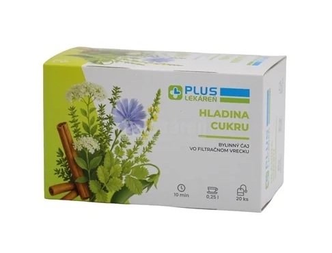 Plus Lekáreň Hladina cukru bylinný čaj 20 vrecúšok