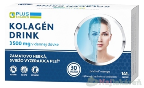 PLUS LEKÁREŇ KOLAGÉN DRINK prášok s príchuťou mango 30ks