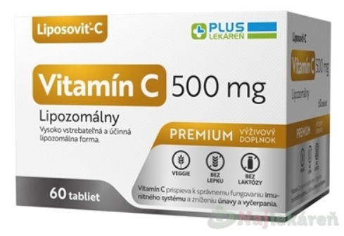 PLUS LEKÁREŇ Vitamín C 500 mg Lipozomálny 60ks