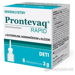 PRONTEVAQ RAPID mikroklystíry DETI jednodávkové 6x3g