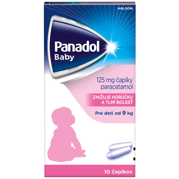 Panadol baby čapiky pre deti od 9 kg 10x125 mg